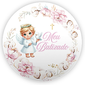 Painel Redondo - Batizado - Sublimado 3D