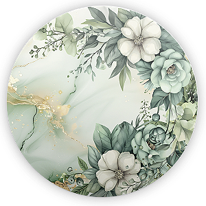Painel Redondo - Floral - Sublimado 3D