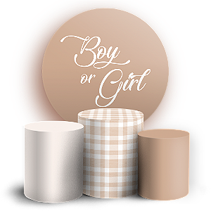 KIT Redondo e Trio - Revelação - Sublimado 3D