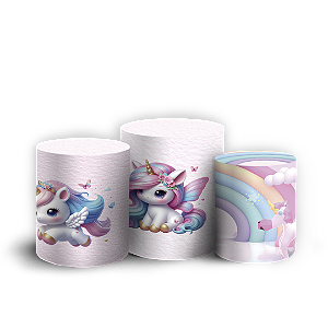 Trio Cilindro - Unicórnio - Sublimado 3D