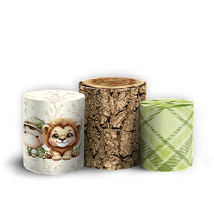 Trio Cilindro - Safari - Sublimado 3D