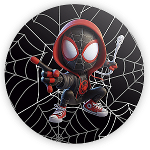 Painel Redondo - Homem Aranha Miles Morales - Sublimado 3D