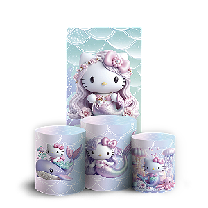Faixa Lateral e Trio Cilindro Sublimado 3D Vest Facil - Hello Kitty