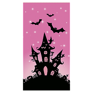 Faixa Lateral - Gato Dia das Bruxas Halloween - Sublimado 3D