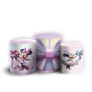 Trio Cilindro - Minnie Rosa - Sublimado 3D