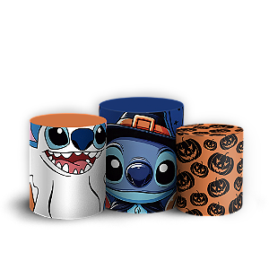Trio Cilindro Sublimado 3D - Stitch Dia das Bruxas Halloween