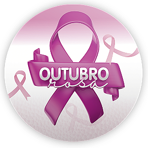 Painel Redondo - Outubro Rosa - Sublimado 3D