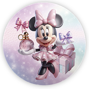 Painel Redondo - Minnie Rosa - Sublimado 3D