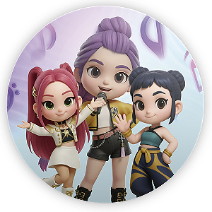 Painel Redondo - Guerreiras Do K Pop - Sublimado 3D