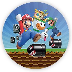 Painel Redondo - Super Mario - Sublimado 3D