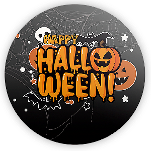 Painel Redondo - Dia das Bruxas Halloween - Sublimado 3D