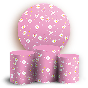 KIT Redondo e Trio - Flor Margarida - Sublimado 3D