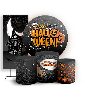 KIT Redondo Trio e Faixa - Dia das Bruxas Halloween - Sublimado 3D