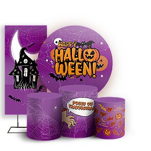 KIT Redondo Trio e Faixa - Dia das Bruxas Halloween - Sublimado 3D