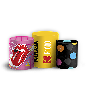 Trio Cilindro Sublimado 3D - Anos 80 - Vivi Mide