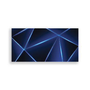 Painel Retangular Sublimado 3D - Fundo Geometrico Blue Lock - Vivi Mide