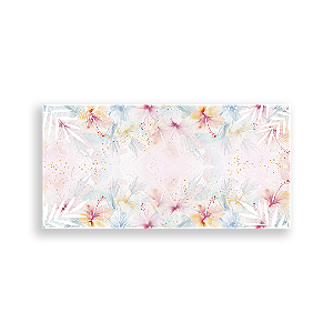 Painel Retangular Sublimado 3D - Fundo Floral Lilo e Stitch - Vivi Mide