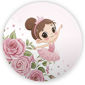 Painel Redondo Sublimado 3D - Bailarina