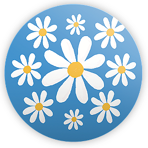 Mini Painel Sublimado 3D - Flor Margarida