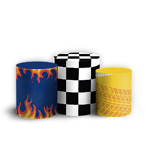 Trio Cilindro Sublimado 3D - Hot Wheels