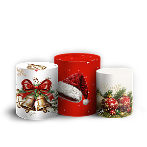 Trio Cilindro Sublimado 3D - Natal