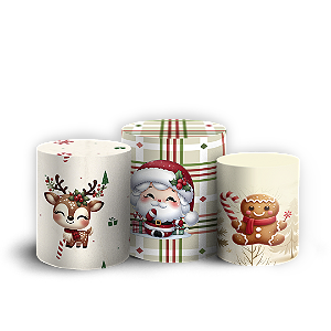 Trio Cilindro Sublimado 3D - Natal
