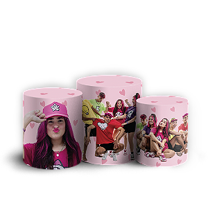 Trio Cilindro Sublimado 3D - Emilly Vick Os Rosa