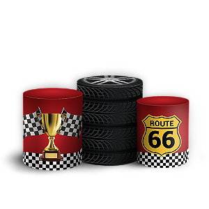 Trio Cilindro Sublimado 3D - Carros