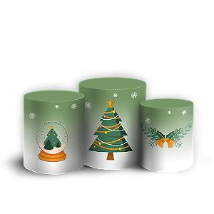 Trio Cilindro Sublimado 3D - Natal