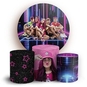 KIT Redondo e Trio Sublimado 3D - Emilly Vick Os Rosa