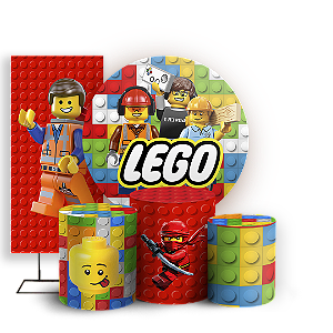 KIT Redondo Trio e Faixa Sublimado 3D - Lego