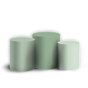 Trio Cilindro Sublimado 3D - Cores Verde By Cris Reis & Sara Bolando A Festa