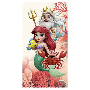 Faixa Lateral Sublimado 3D - Princesa Ariel Pequena Sereia