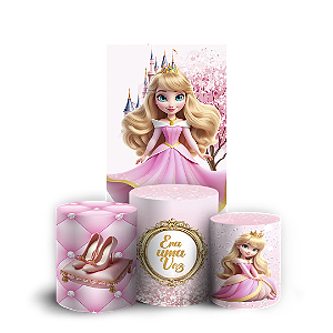 Faixa Lateral e Trio Cilindro Sublimado 3D Vest Facil - Princesa Aurora