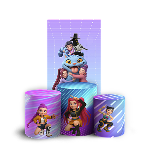 Faixa Lateral e Trio Cilindro Sublimado 3D Vest Facil - Guerreiras Do K Pop