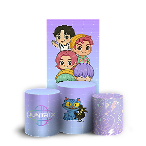 Faixa Lateral e Trio Cilindro Sublimado 3D Vest Facil - Guerreiras Do K Pop