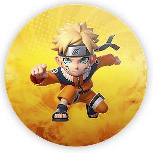 Painel Redondo Sublimado 3D - Naruto