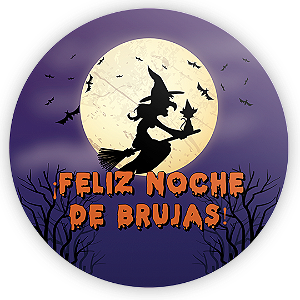 Mini Painel Sublimado 3D - Noche de Brujas ES