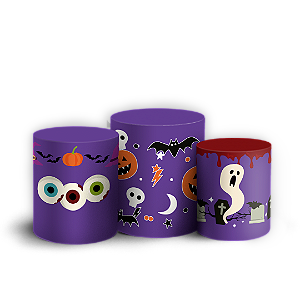 Trio Cilindro Sublimado 3D - Noche de Brujas ES