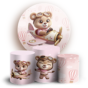 KIT Redondo e Trio Sublimado 3D - Ursinha