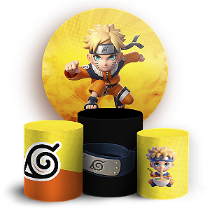 KIT Redondo e Trio Sublimado 3D - Naruto