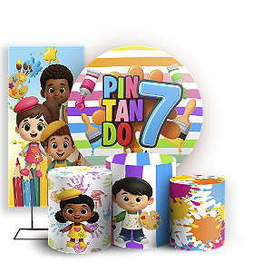 KIT Redondo Trio e Faixa Sublimado 3D - Pintando O 7