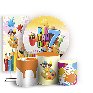 KIT Redondo Trio e Faixa Sublimado 3D - Pintando O 7