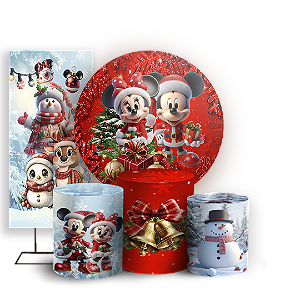 KIT Redondo Trio e Faixa Sublimado 3D - Natal