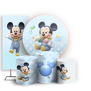 KIT Redondo Trio e Faixa Sublimado 3D - Minnie