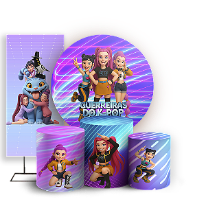 KIT Redondo Trio e Faixa Sublimado 3D - Guerreiras Do K Pop