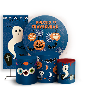 KIT Redondo Trio e Faixa Sublimado 3D - Noche de Brujas ES