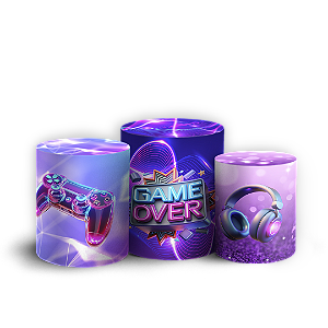 Trio Cilindro Sublimado 3D - Video Games