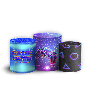 Trio Cilindro Sublimado 3D - Video Games