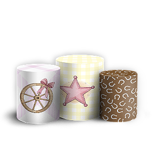 Trio Cilindro Sublimado 3D - Fazendinha